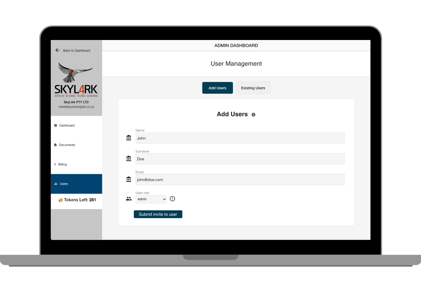 Multi-Party Signing Interface